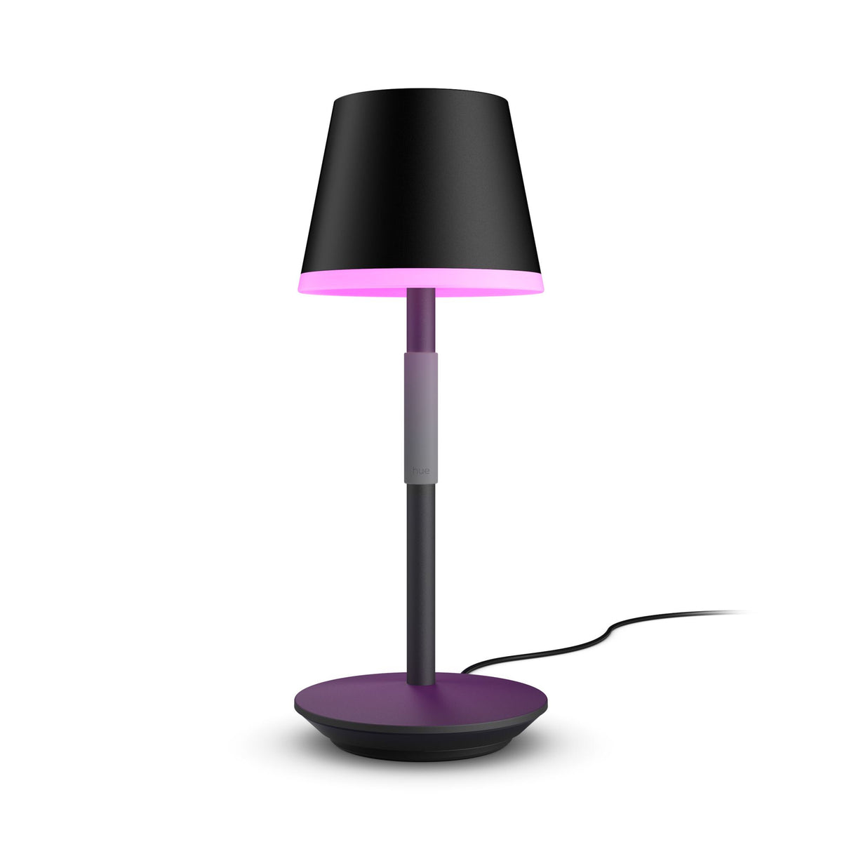 Philips Go portable table lamp in Black - White and colour ambience