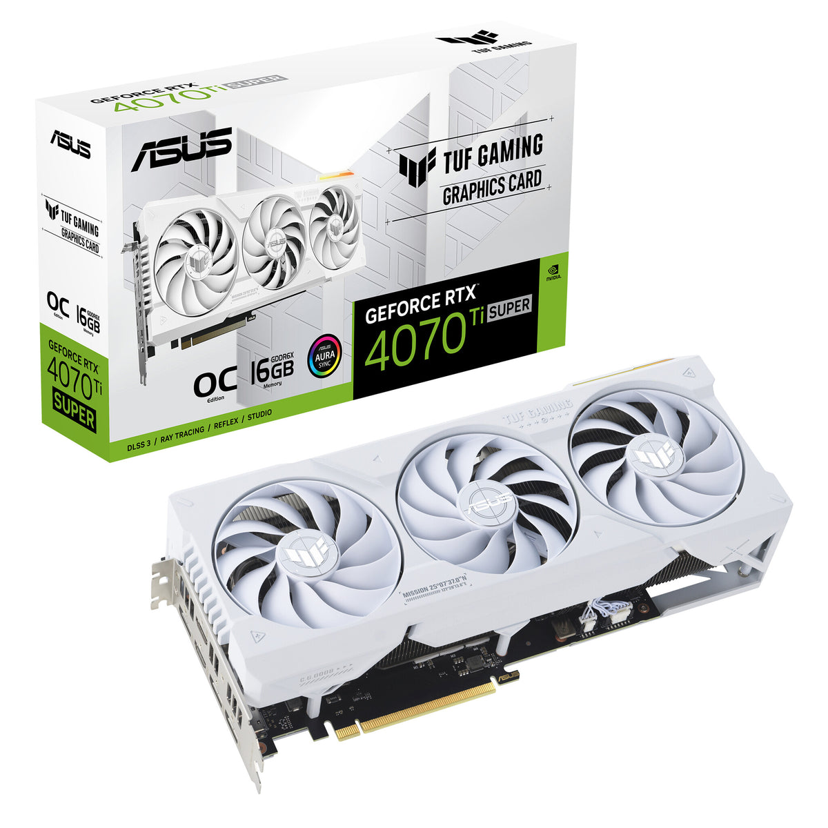 ASUS TUF Gaming White OC Edition - NVIDIA 16 GB GDDR6X GeForce RTX 4070 Ti SUPER graphics card