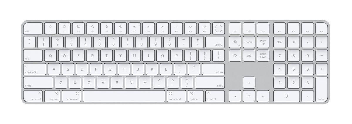 Apple Magic - USB Wired + Bluetooth Wireless Keyboard in Aluminium / White (QWERTY US)
