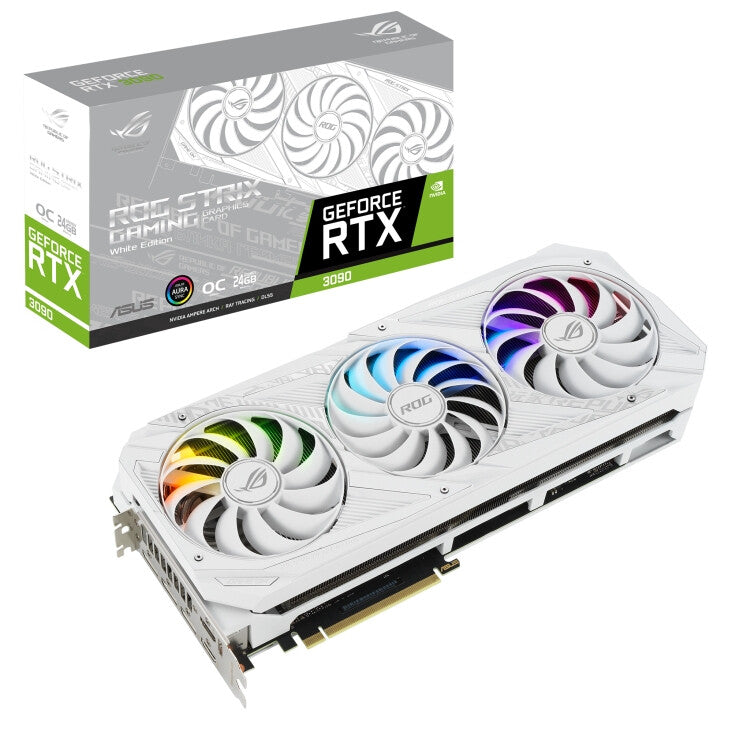 ASUS ROG STRIX GAMING OC "White Edition" - NVIDIA 24 GB GDDR6X GeForce RTX 3090 graphics card