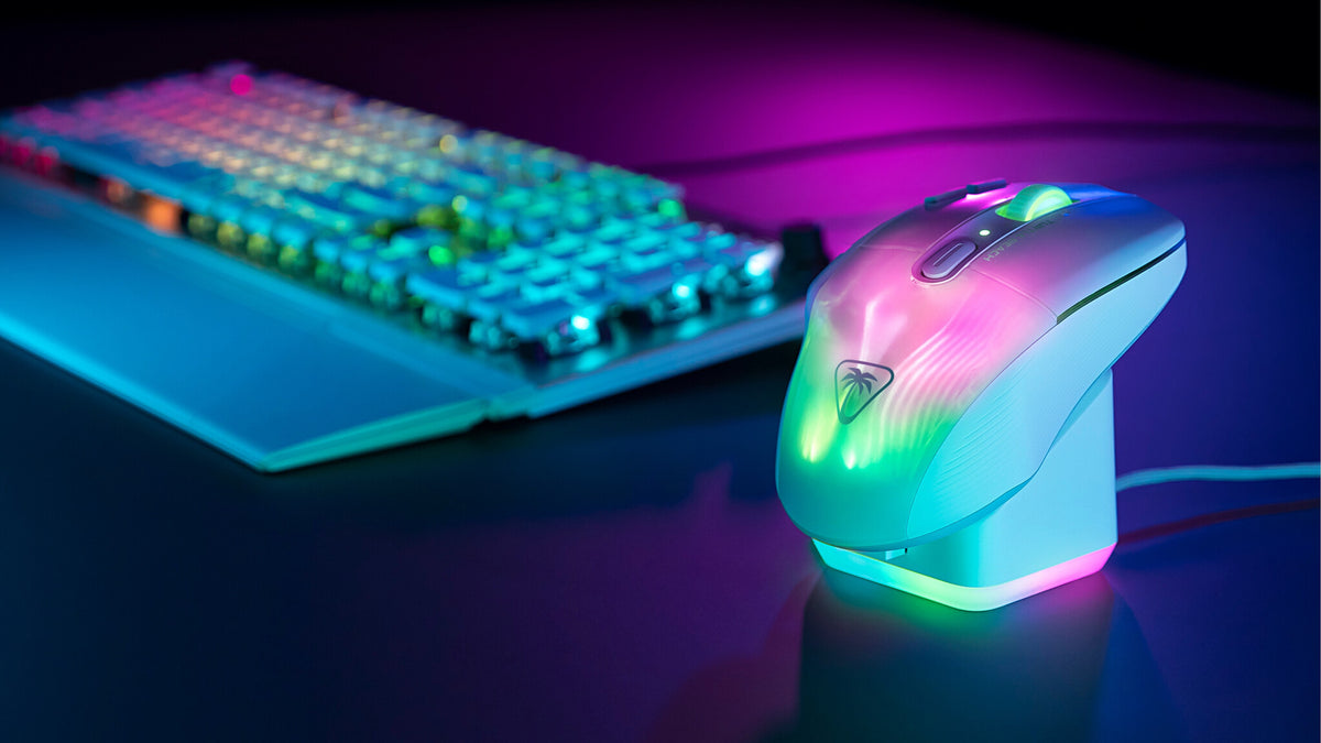 Turtle Beach Kone XP Air - RF Wireless + Bluetooth Optical Gaming Mouse in White - 19,000 DPI