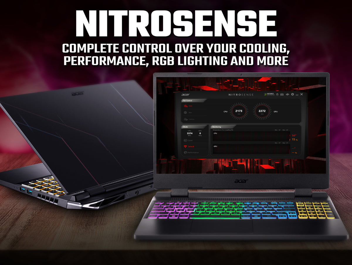Acer Nitro 5 AN515-58 Laptop - 39.6 cm (15.6") - Intel® Core™ i7-12650H - 16 GB DDR5-SDRAM - 1TB SSD - NVIDIA GeForce RTX 4060 - Wi-Fi 6 - Windows 11 Home - Black