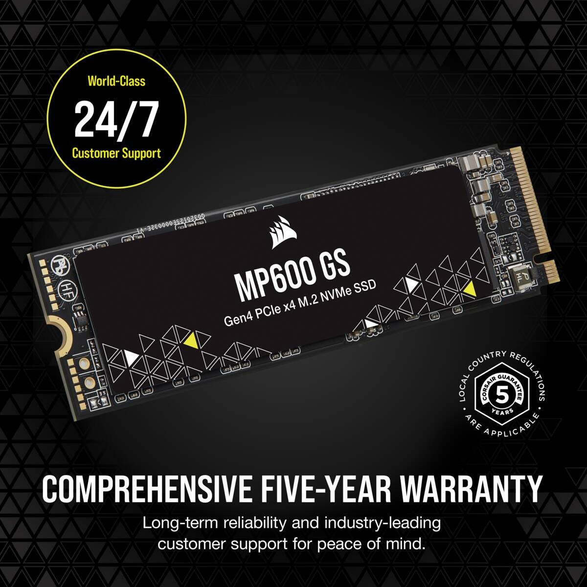 Corsair MP600 GS - PCI Express 4.0 3D TLC NAND NVMe M.2 SSD - 500 GB