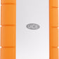 LaCie Rugged Mini - USB-C External HDD in Grey / Orange - 1 TB