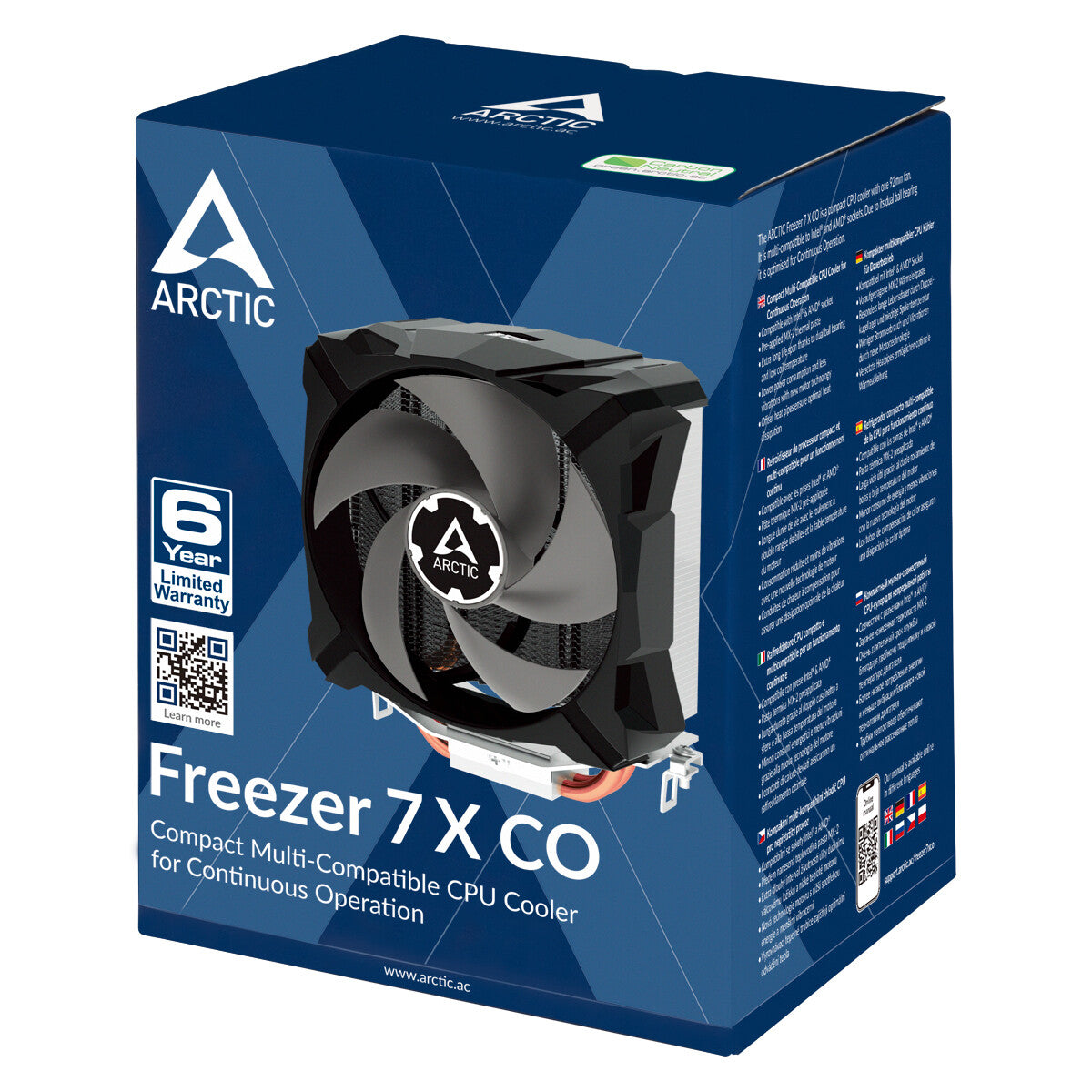 ARCTIC Freezer 7 X CO - Compact Multi-Compatible Air Processor Cooler - 92mm