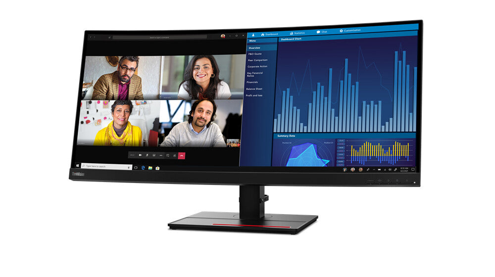 Lenovo ThinkVision P34W-20 - 86.7 cm (34.1") - 3440 x 1440 pixels Wide Quad HD LED Monitor