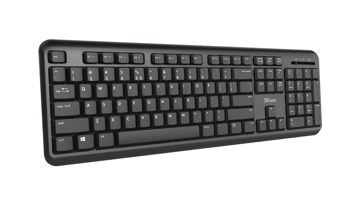 Trust TK-350 - RF Wireless Membrane Keyboard in Black (QWERTY UK)