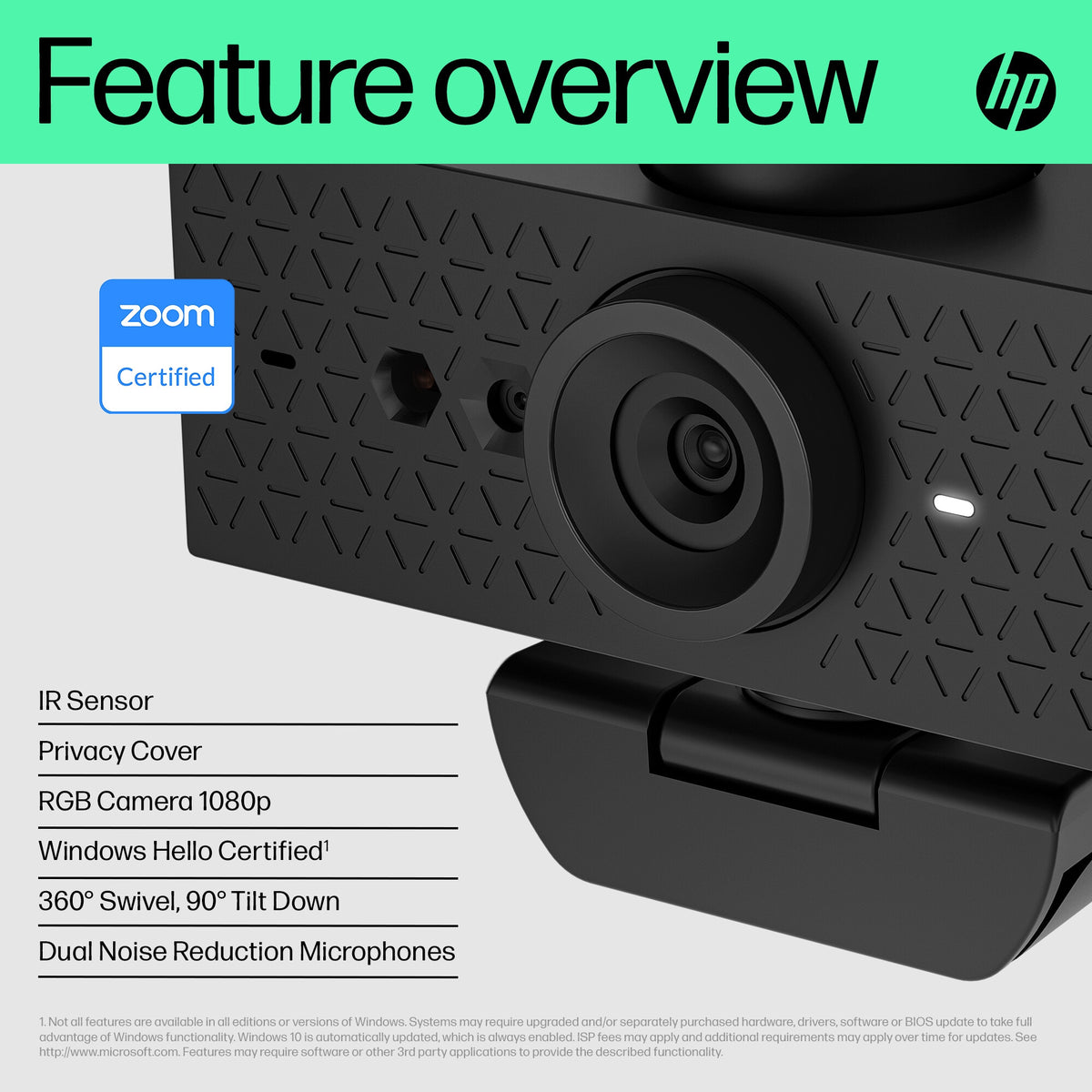 HP 620 - 4 MP 1920 x 1080p Full HD Webcam