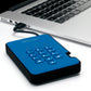 iStorage diskAshur2 - Secure Encrypted External hard drive in Blue - 2 TB