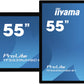 iiyama ProLite TF5539UHSC-B1AG computer monitor 139.7 cm (55") 3840 x 2160 pixels 4K Ultra HD LED Touchscreen Multi-user Black