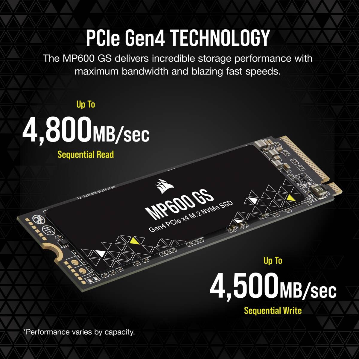 Corsair MP600 GS - PCI Express 4.0 3D TLC NAND NVMe M.2 SSD - 500 GB