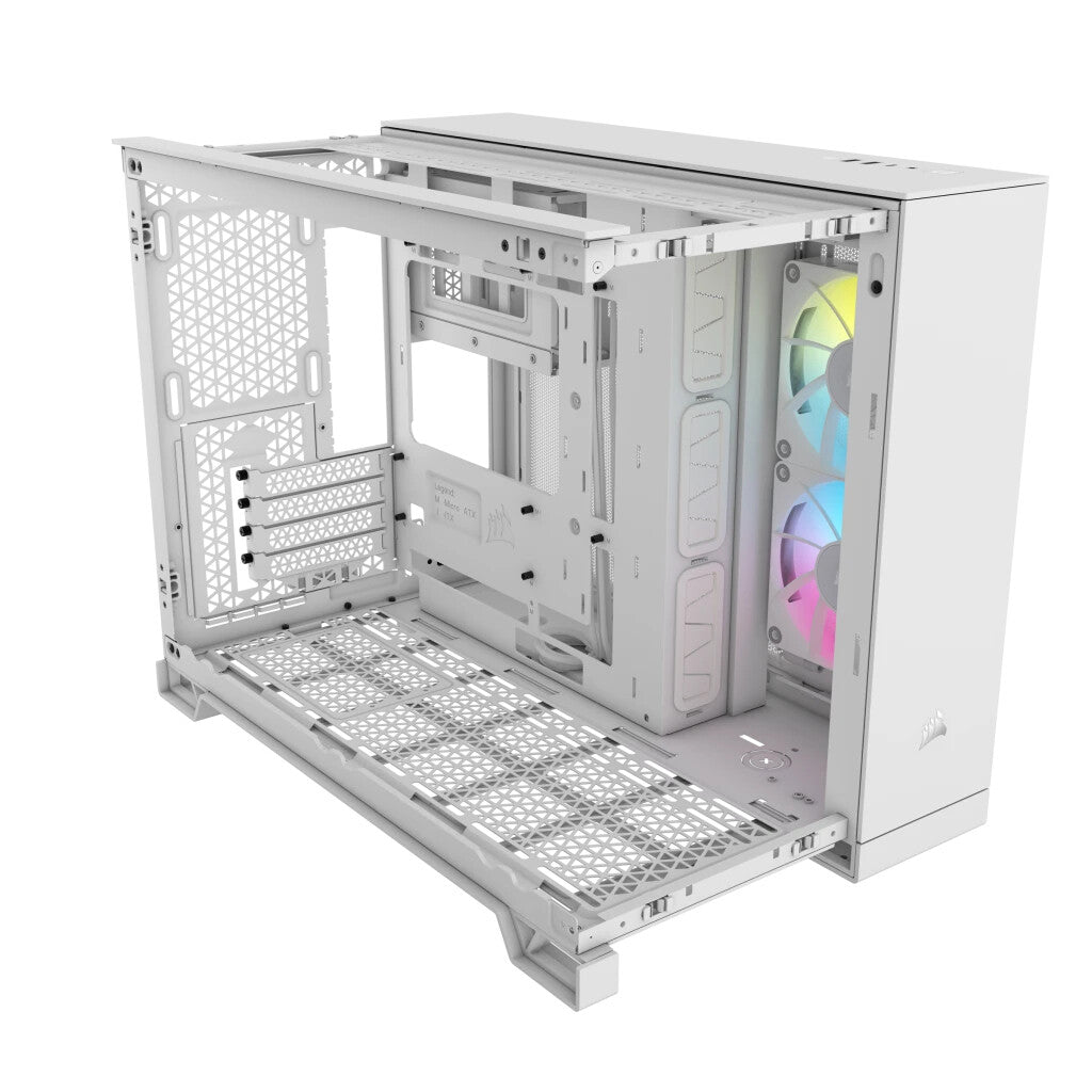 Corsair iCUE LINK 2500X RGB - Micro ATX Mid Tower Case in White