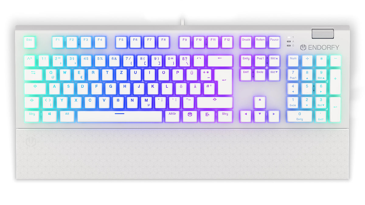 ENDORFY Thock - USB Wired RGB Mechanical Keyboard in White (QWERTZ German)