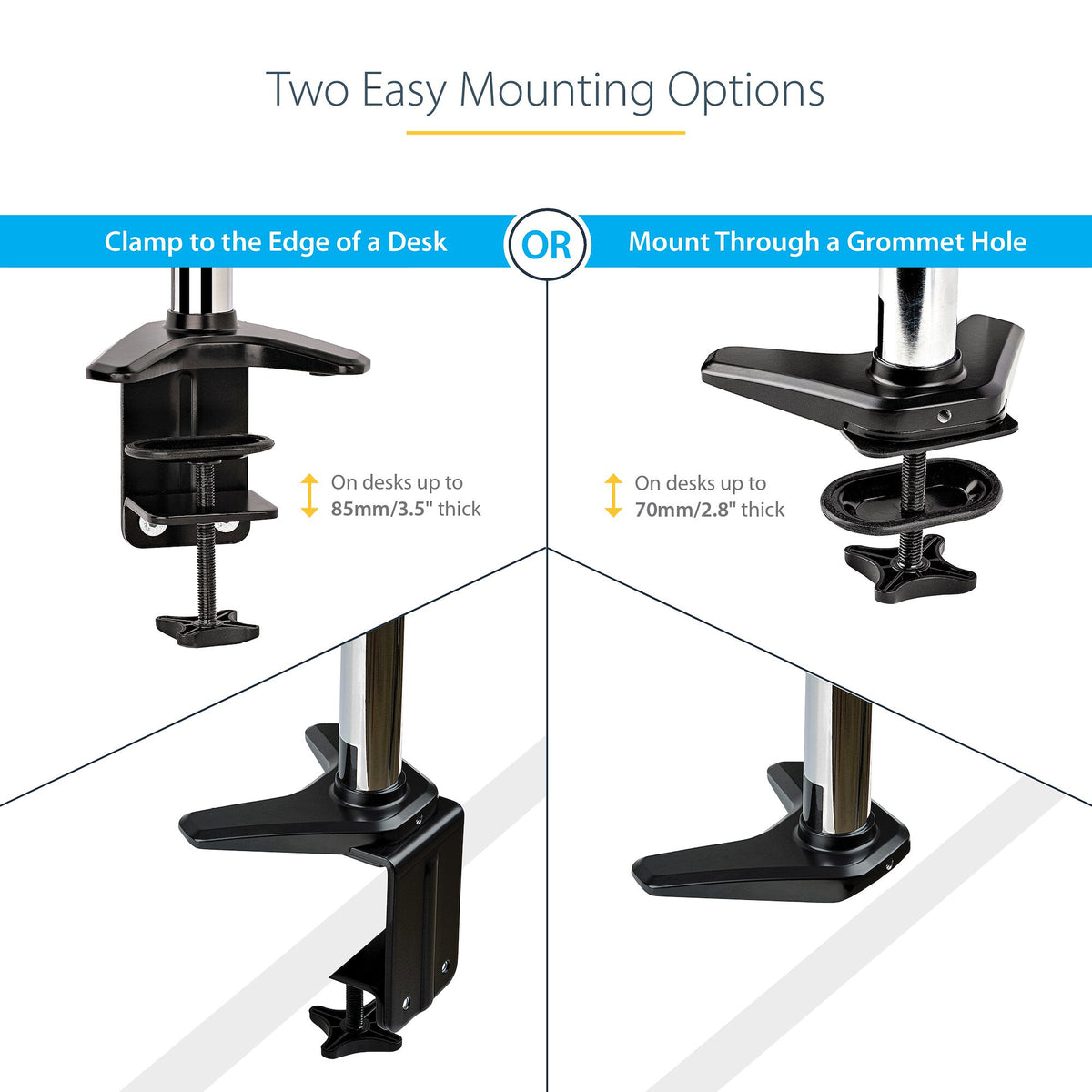 StarTech.com ARMPIVOTE2 - Desk monitor mount for 81.3 cm (32") to 124.5 cm (49")