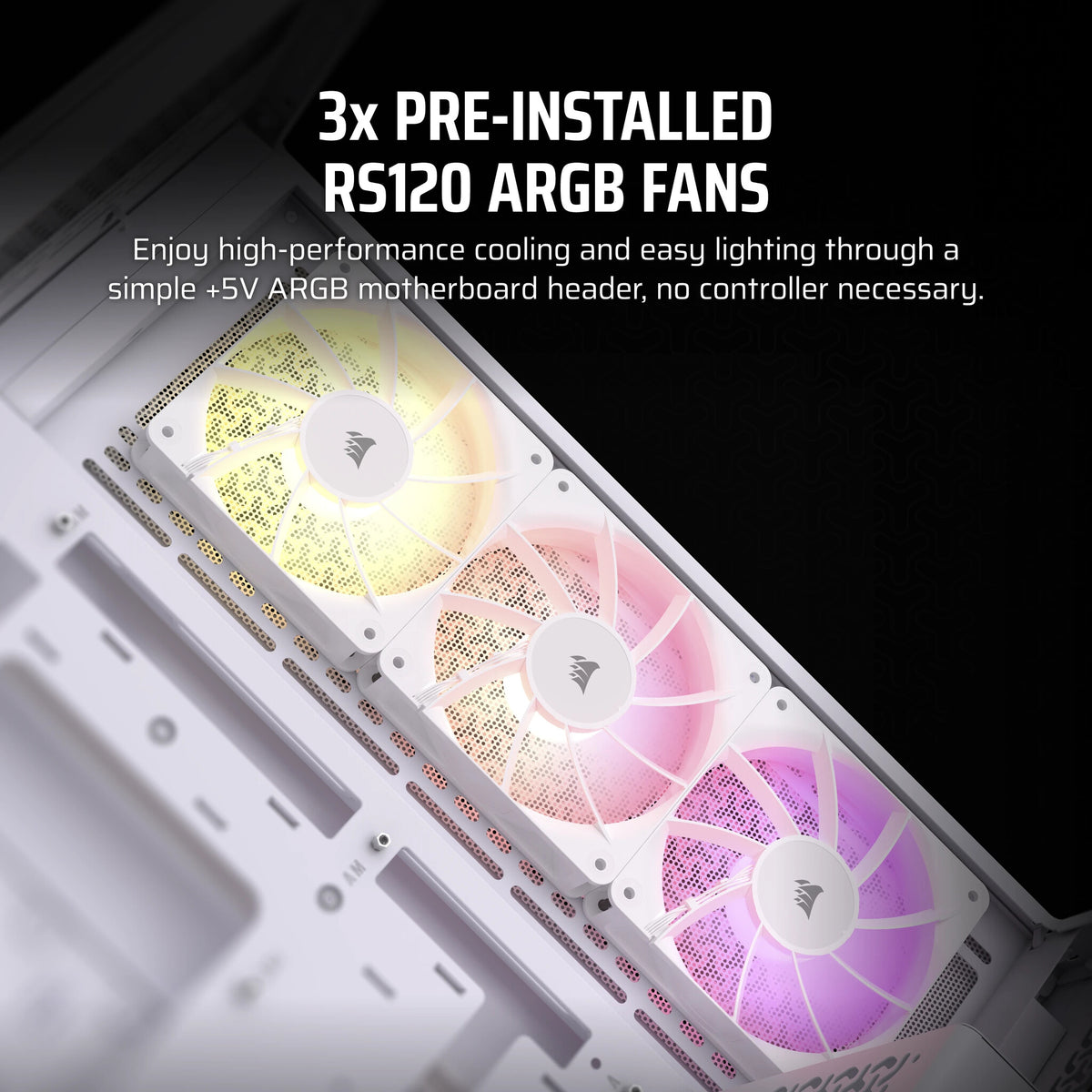 Corsair 3500X ARGB - EATX Mid Tower Case in White