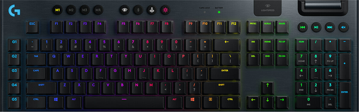 Logitech G - G915 LIGHTSPEED - RF Wireless + Bluetooth RGB Mechanical Gaming Keyboard in Black (QWERTY UK)
