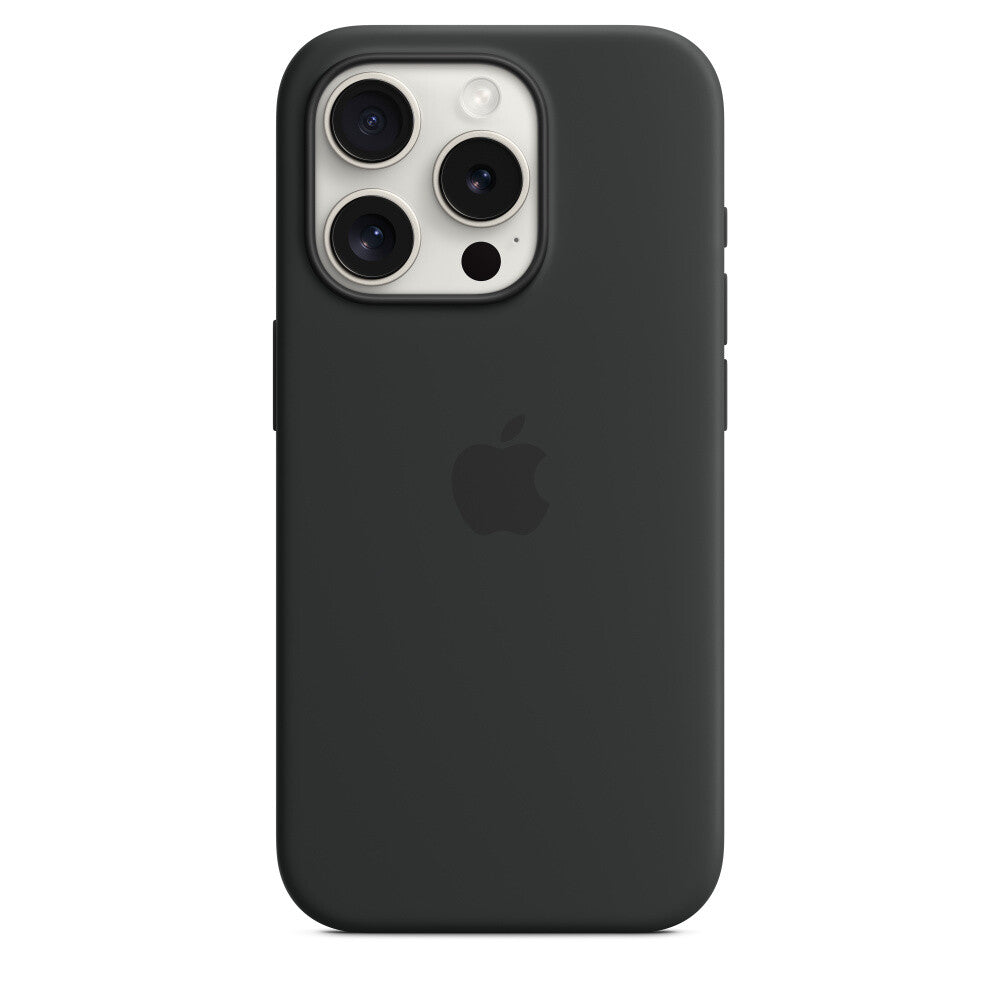 Silicone Case with MagSafe for iPhone 15 Pro in Black