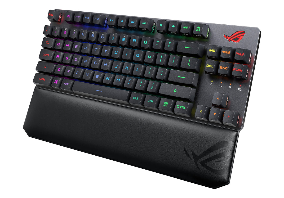 ASUS ROG Strix Scope RX TKL - USB Wired + RF Wireless + Bluetooth RGB Mechanical Keyboard in Black (QWERTY UK)