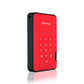 iStorage diskAshur2 - Secure Encrypted External hard drive in Red - 2 TB