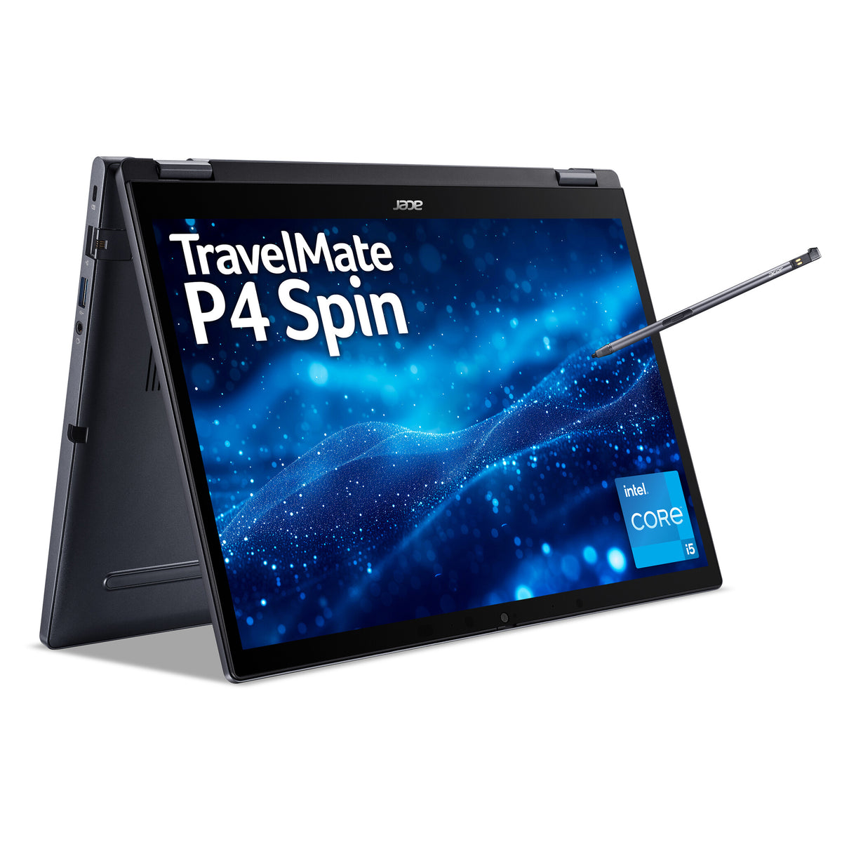 Acer TravelMate P4 Spin 14 Hybrid (2-in-1) - 35.6 cm (14") - Touchscreen - Intel® Core™ i5-1335U - 16 GB DDR4-SDRAM - 512 GB SSD - Wi-Fi 6E - Windows 11 Pro - Black
