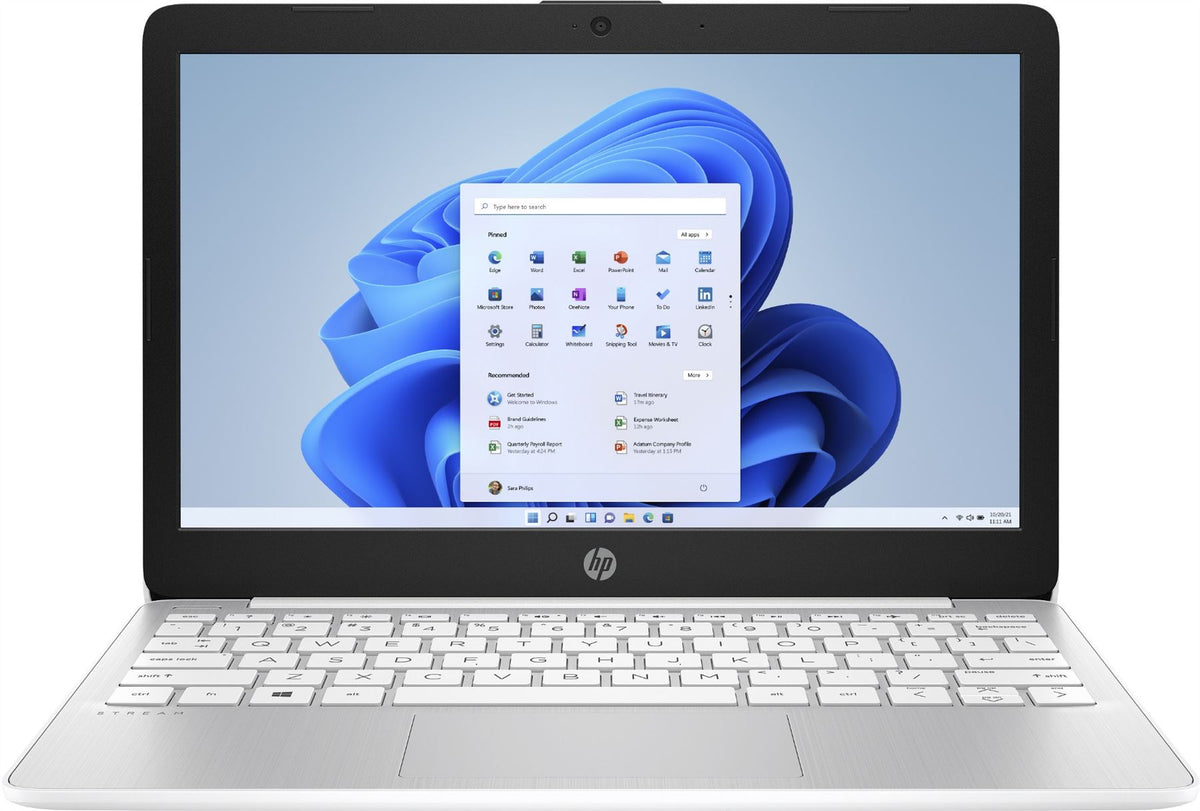 HP Stream 11-ak0027na Laptop 29.5 cm (11.6") HD Intel® Celeron® N4120 4 GB DDR4-SDRAM 64 GB eMMC Wi-Fi 6 (802.11ax) Windows 11 Home in S mode White