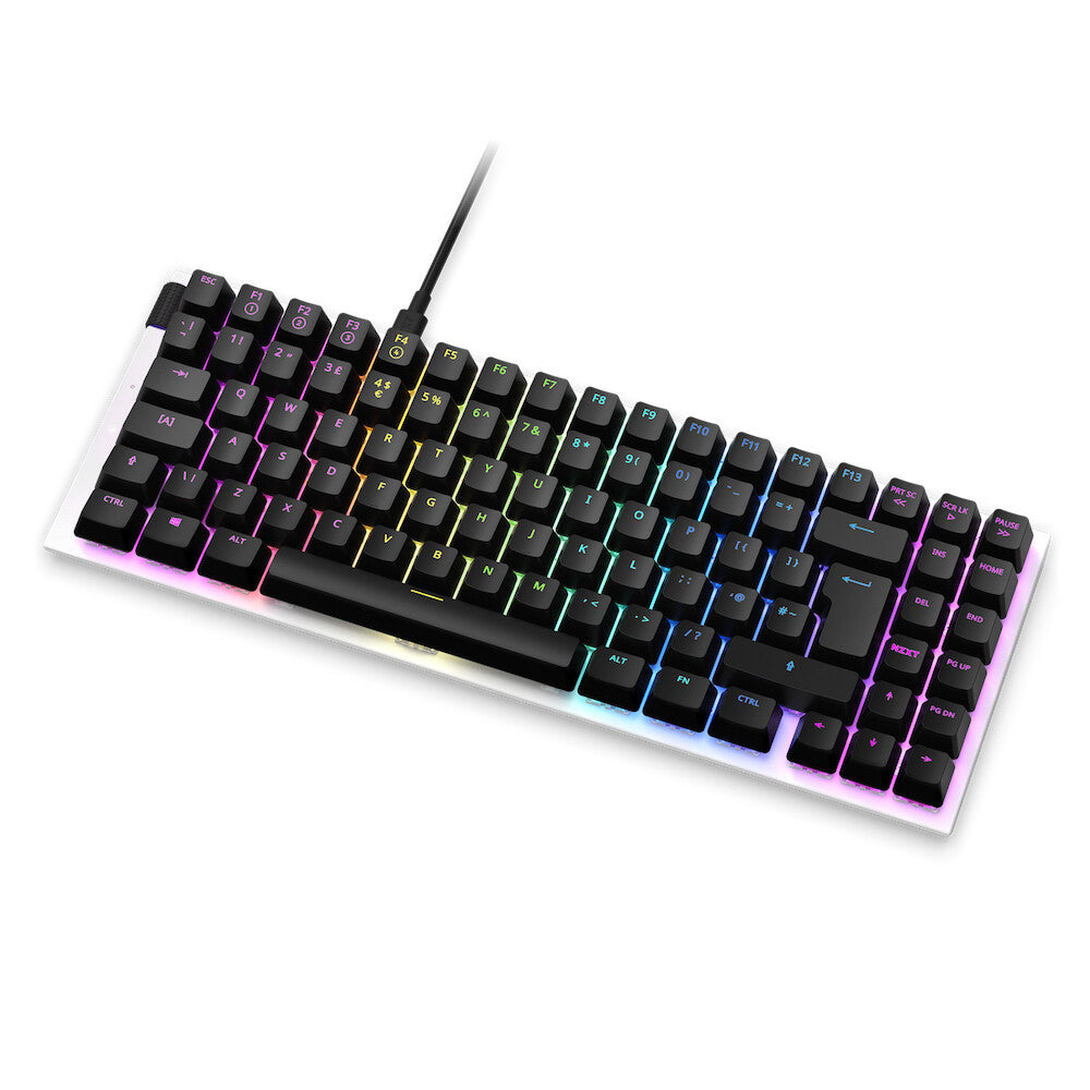 NZXT Function MiniTKL - USB Wired RGB Mechanical Keyboard in White (QWERTY UK)