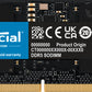 Crucial - 16 GB 1 x 16 GB DDR5 SO-DIMM 5600 MHz ECC memory module