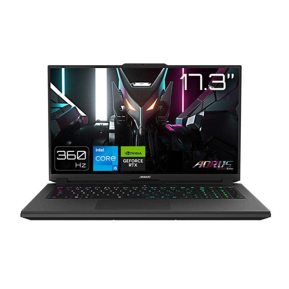 GIGABYTE AORUS 7 9KF Laptop - 43.9 cm (17.3") - Intel® Core™ i5-12500H - 16 GB DDR4-SDRAM - 512 GB SSD - NVIDIA GeForce RTX 4060 - Wi-Fi 6E - Windows 11 Home - Black