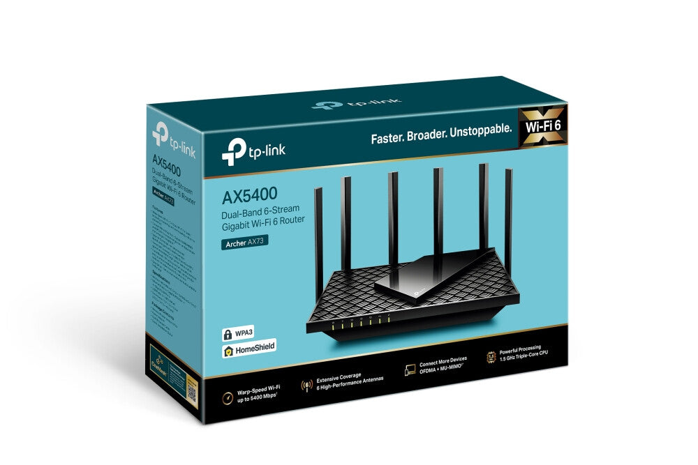 TP-Link Archer AX5400 - Gigabit Ethernet Dual-Band (2.4 GHz / 5 GHz) wireless router in Black