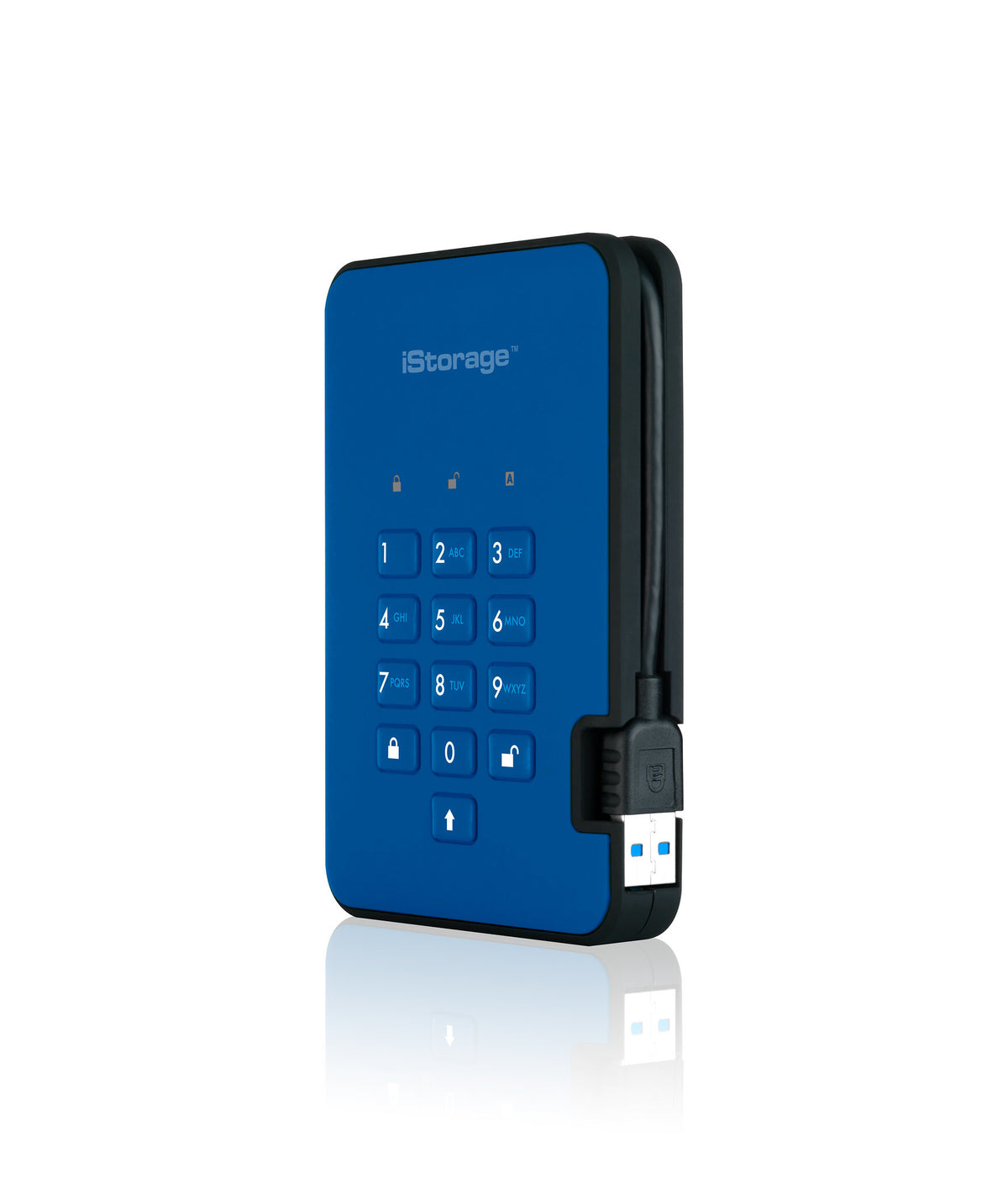 iStorage diskAshur2 - Secure Encrypted External hard drive in Blue - 5 TB