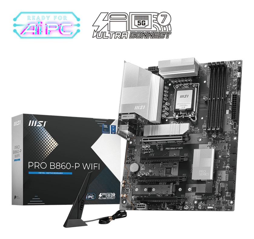 MSI PRO B860-P WIFI ATX motherboard - Intel B860 LGA 1851