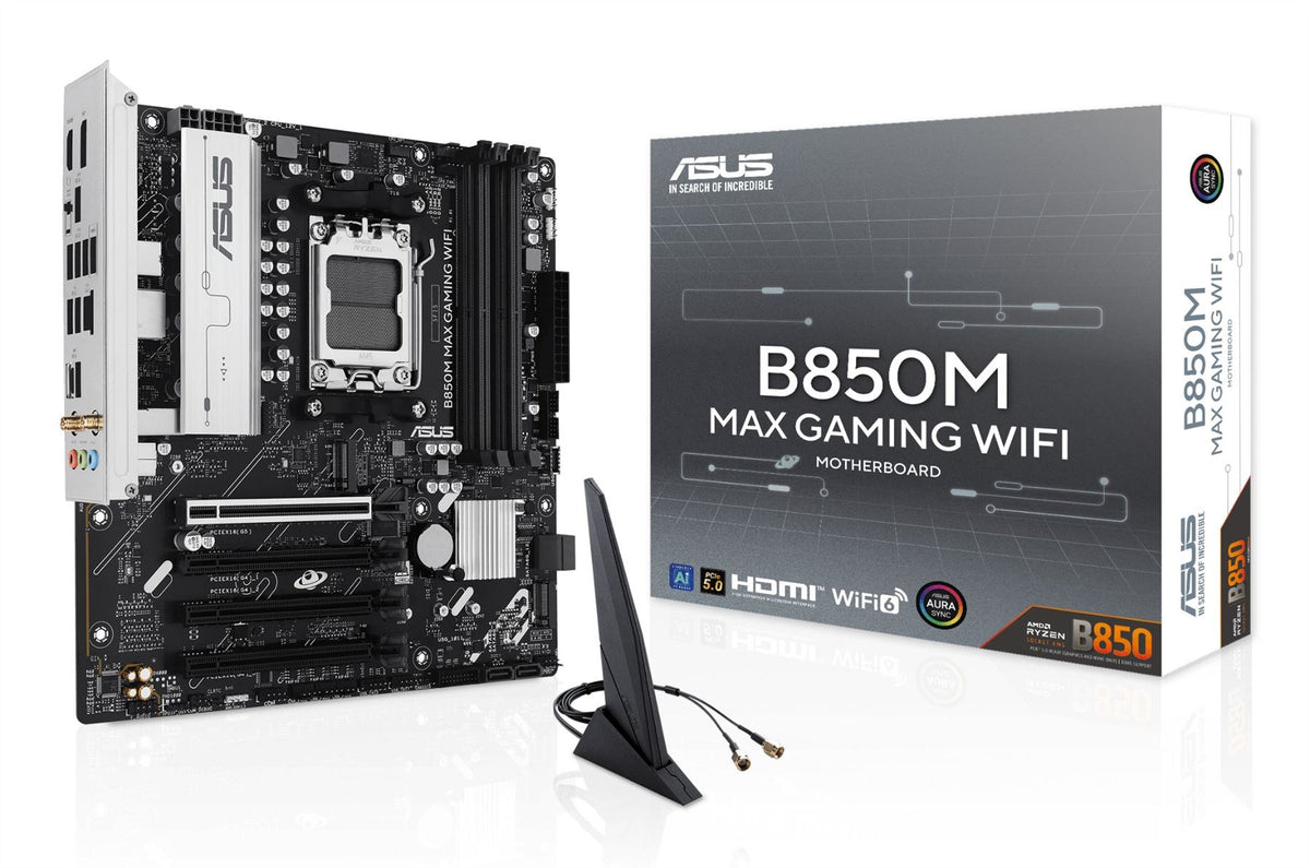 ASUS B850M MAX GAMING WIFI AMD B850 Socket AM5 micro ATX