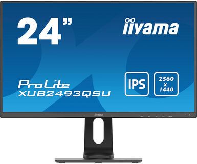 iiyama ProLite XUB2493QSU-B1 Computer Monitor 60.5 cm (23.8") 2560 x 1440 pixels Wide Quad HD LED Black