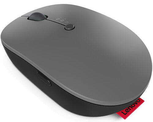 Lenovo Go - RF Wireless + Bluetooth Multi-Device Office Optical Mouse in Black / Grey - 2,400 DPI