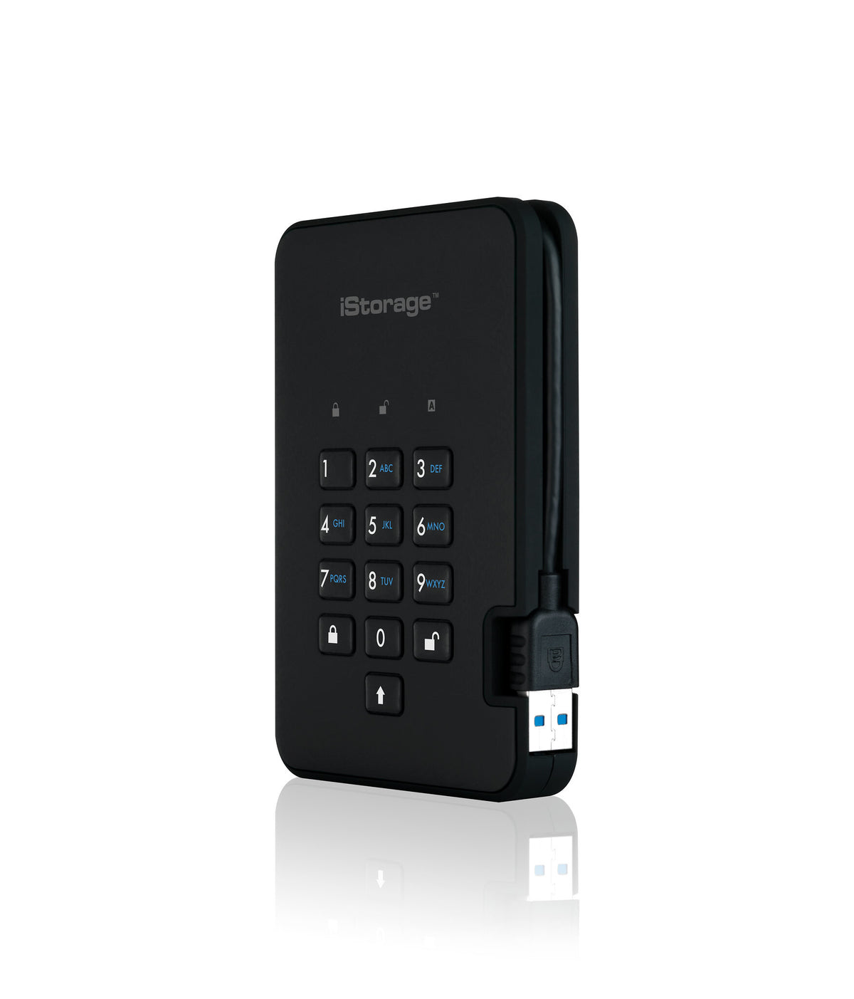 iStorage diskAshur2 - Secure Encrypted External hard drive in Black - 1 TB