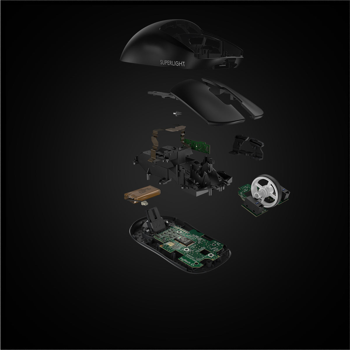 Logitech G PRO X SUPERLIGHT Wireless Gaming Mouse in Black - 25,600 DPI