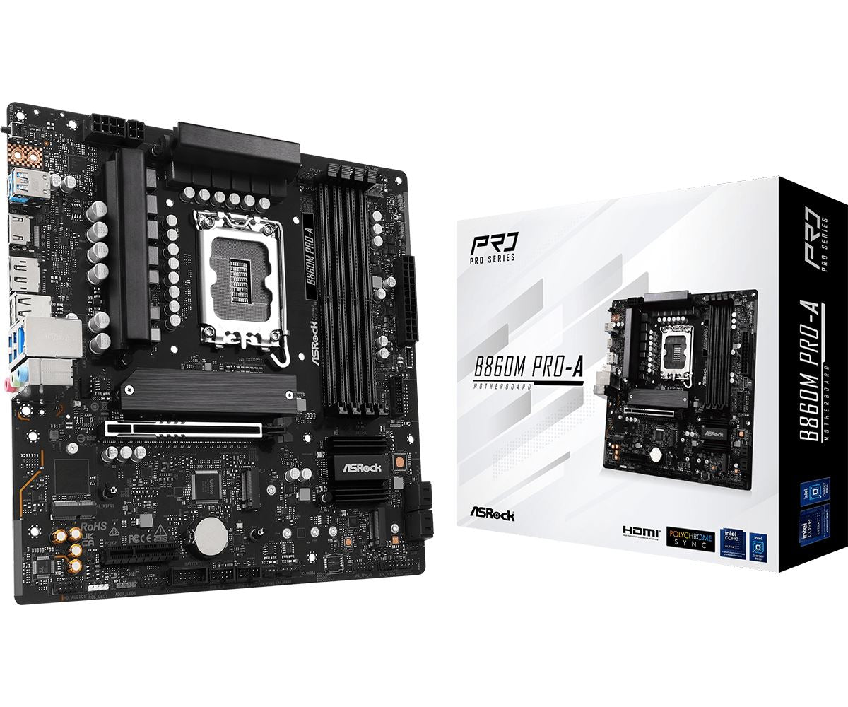 Asrock B860M Pro-A micro ATX motherboard - Intel B860 LGA 1851