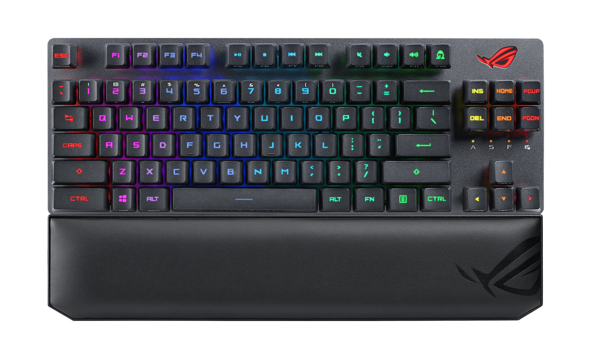 ASUS ROG Strix Scope RX TKL - USB Wired + RF Wireless + Bluetooth RGB Mechanical Keyboard in Black (QWERTY UK)