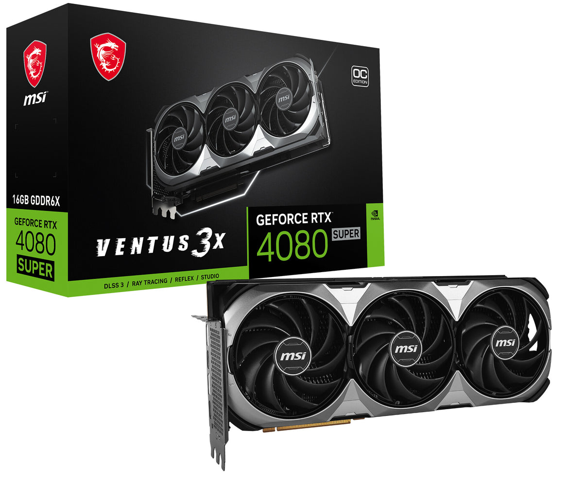 MSI VENTUS 3X OC - NVIDIA 16 GB GDDR6X GeForce RTX 4080 SUPER graphics card
