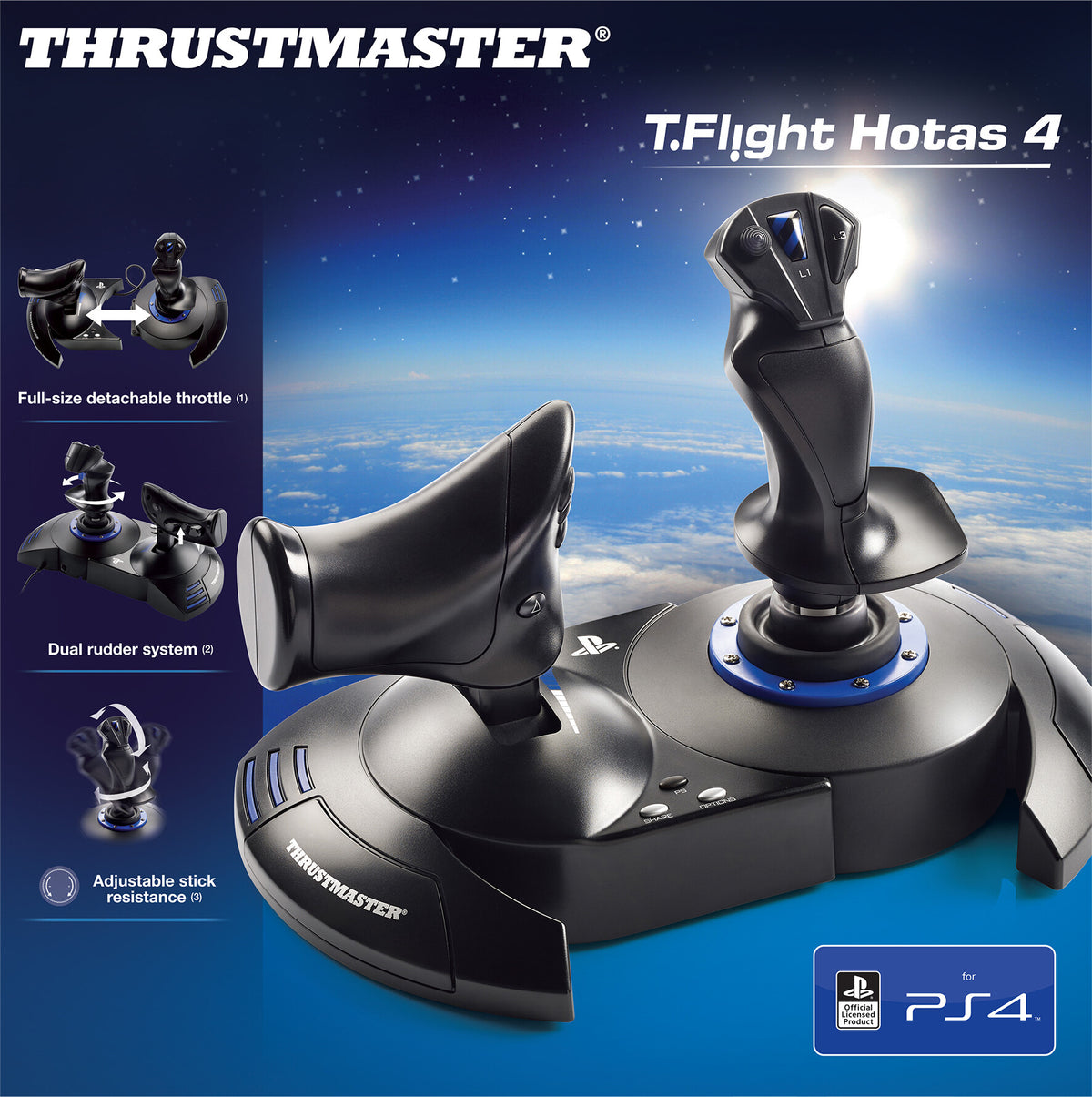 Thrustmaster T.Flight Hotas 4 - USB 2.0 Joystick for PC / PS4