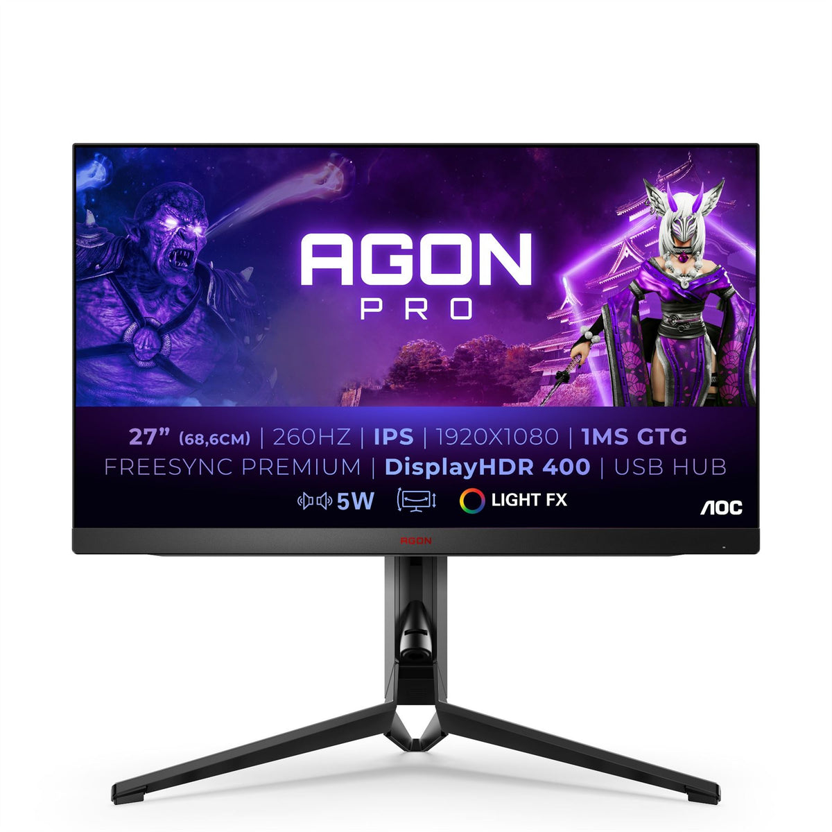 AOC AGON PRO AG274FZ Computer Monitor 68.6 cm (27") 1920 x 1080 pixels Full HD LED Black, Red