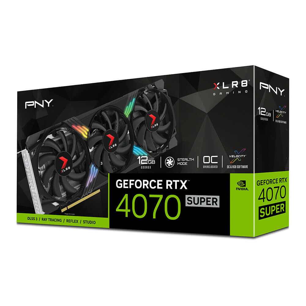 PNY OC XLR8 ARGB TF - NVIDIA 12GB GDDR6X GeForce RTX™ 4070 SUPER graphics card