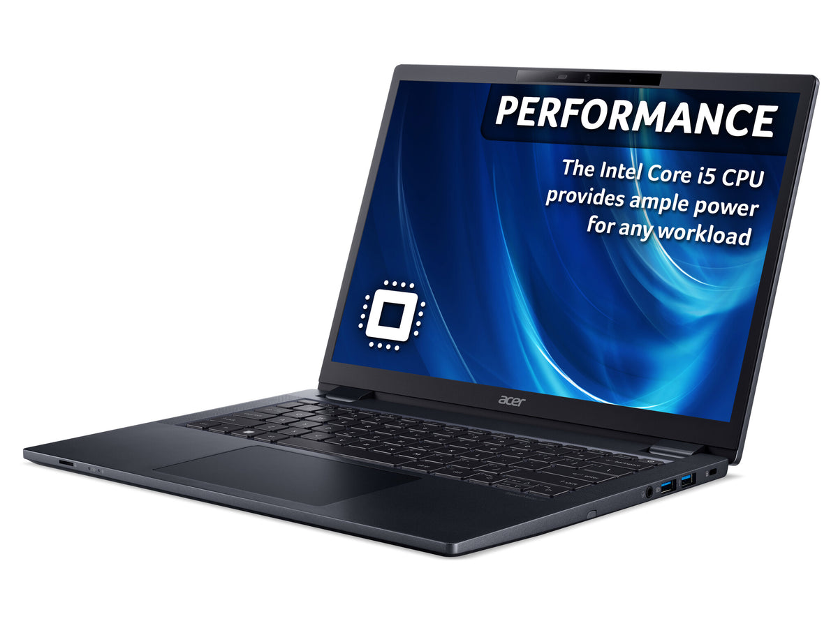 Acer TravelMate P4 TMP414-52 Laptop - 35.6 cm (14") - Intel® Core™ i5-1240P - 8 GB DDR4-SDRAM - 512 GB SSD - Wi-Fi 6E - Windows 11 Pro - Blue