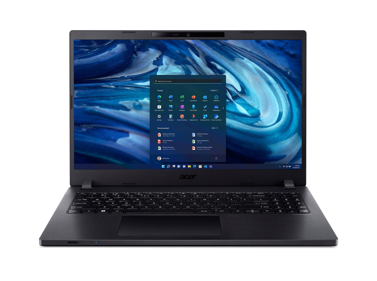 Acer TravelMate P2 Laptop - 39.6 cm (15.6") - Intel® Core™ i7-1255U - 16 GB DDR4-SDRAM - 512 GB SSD - Wi-Fi 6 - Windows 11 Pro - Black