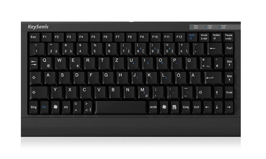 KeySonic ACK-595C+ keyboard USB German Black