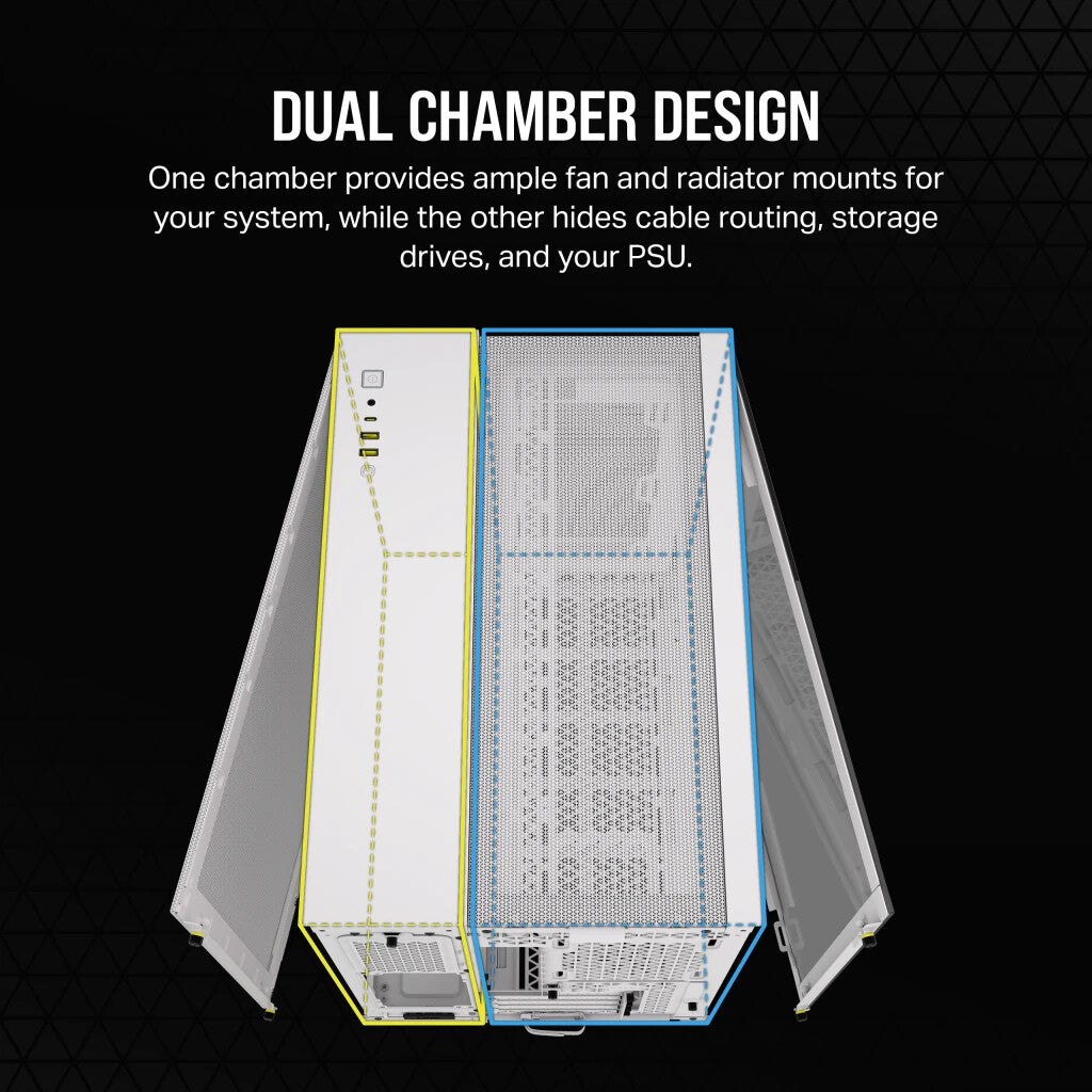 Corsair 2500D Airflow - MicroATX Mini Tower Caser in White