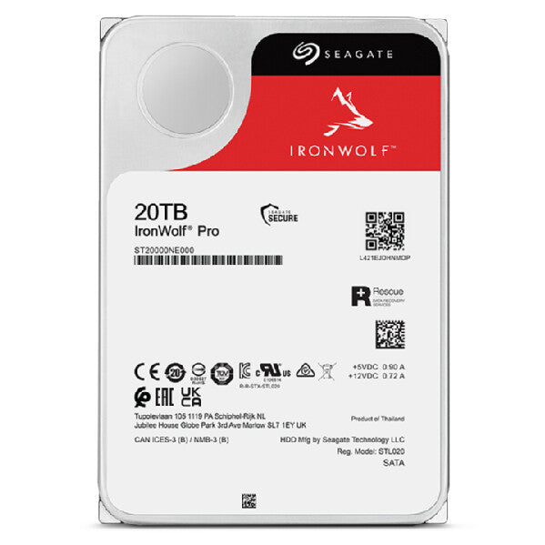 Seagate IronWolf Pro - 7.2K RPM Serial ATA III 3.5" HDD - 20 TB