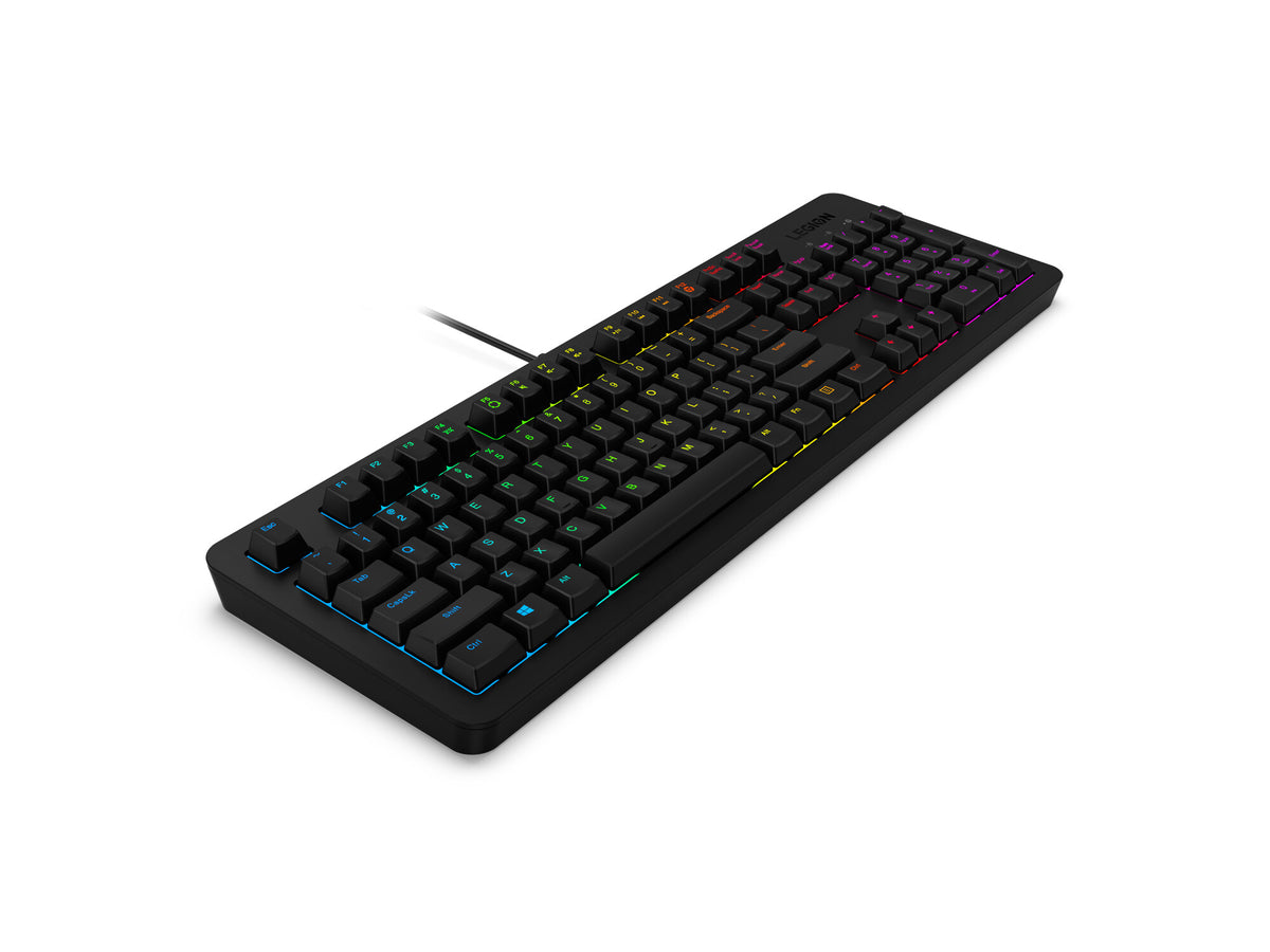 Lenovo Legion K300 RGB - USB Wired RGB Membrane Gaming Keyboard in Black (QWERTY UK)