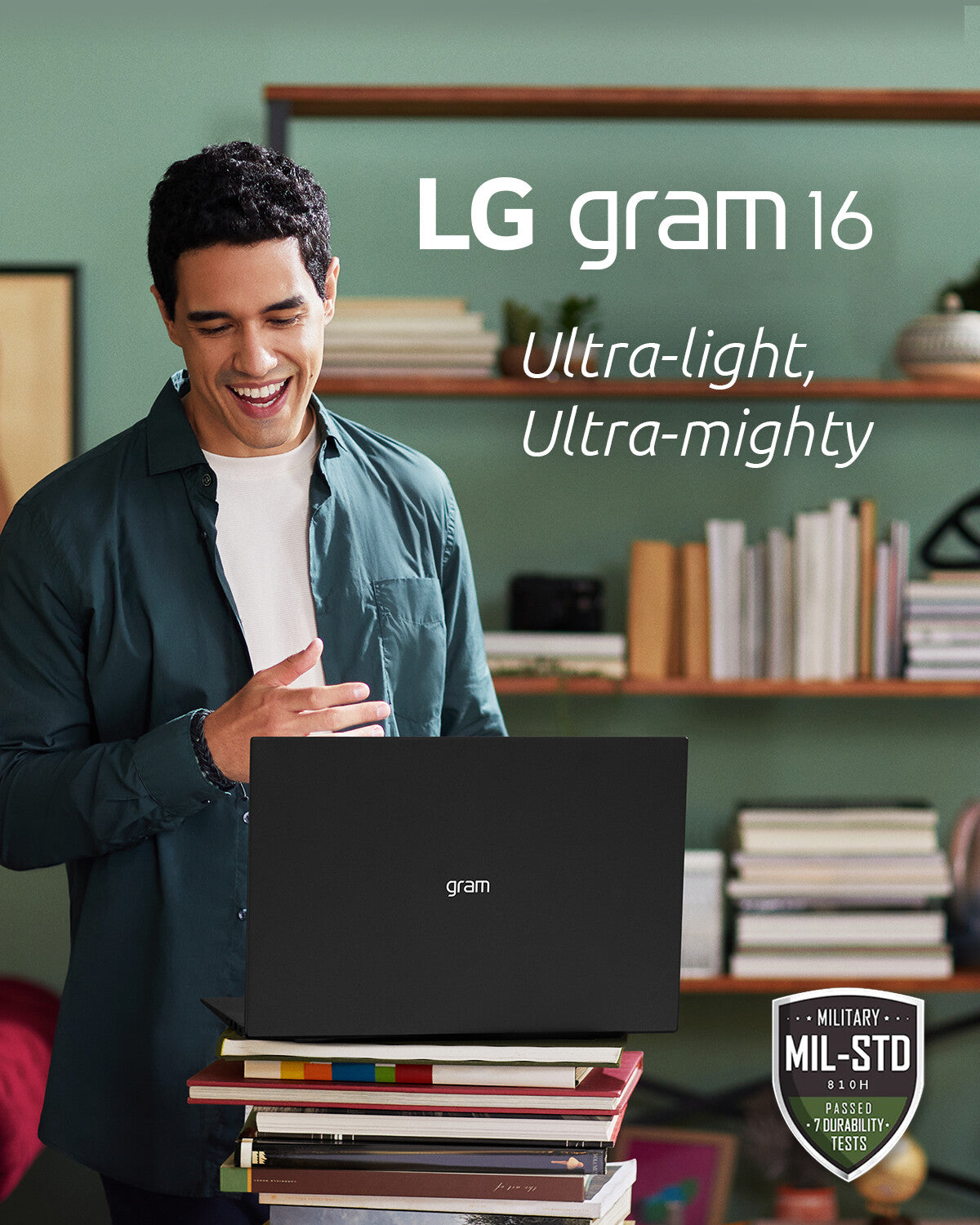 LG Gram 16Z90R-K.AA78A1 Laptop - 40.6 cm (16") - Intel® Core™ i7-1360P - 16 GB LPDDR5-SDRAM - 1 TB SSD - Wi-Fi 6E - Windows 11 Home - Black