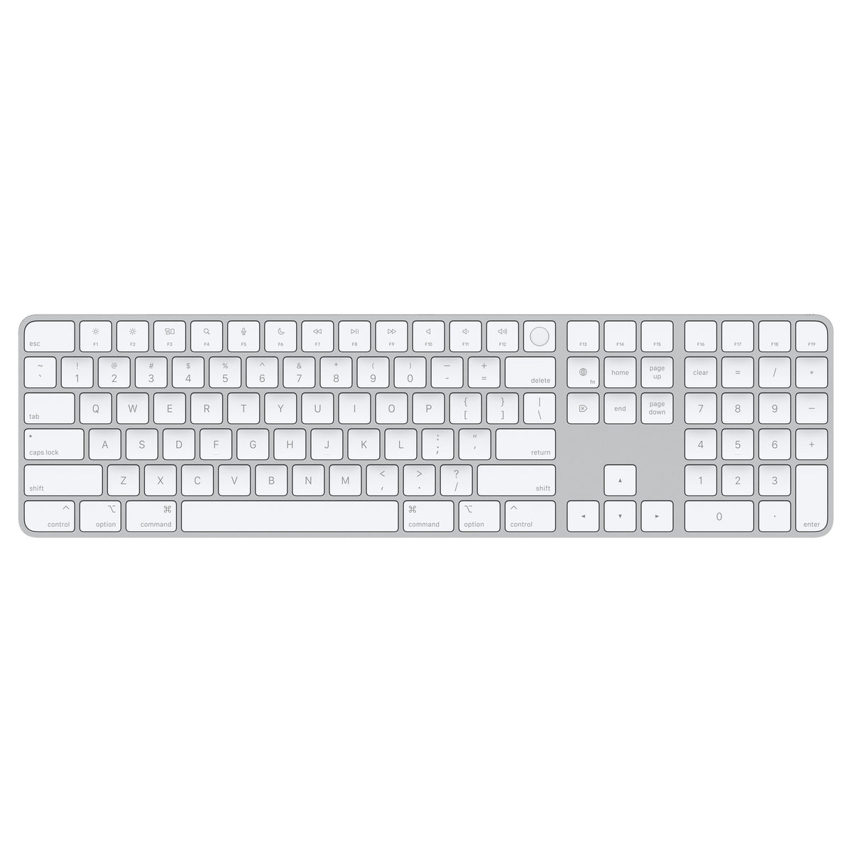 Apple Magic - USB Wired + Bluetooth Wireless Keyboard in Aluminium / White (QWERTY US)